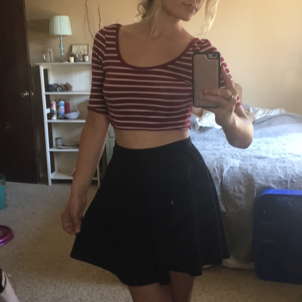 Striped nautical crop top